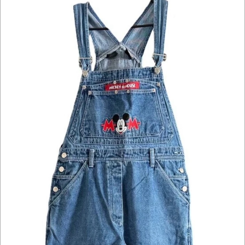 Vintage Rare Disney Mickey Mouse Denim Overalls (Size M)